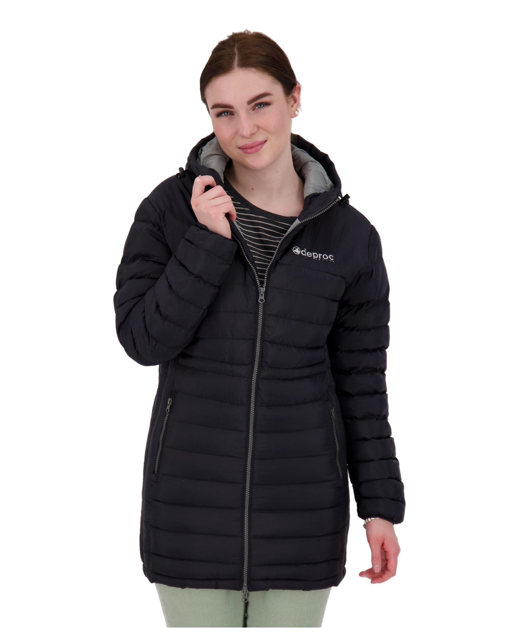DEPROC Steppmantel GILMOUR WOMEN CLASSIC LONG Anthrazit